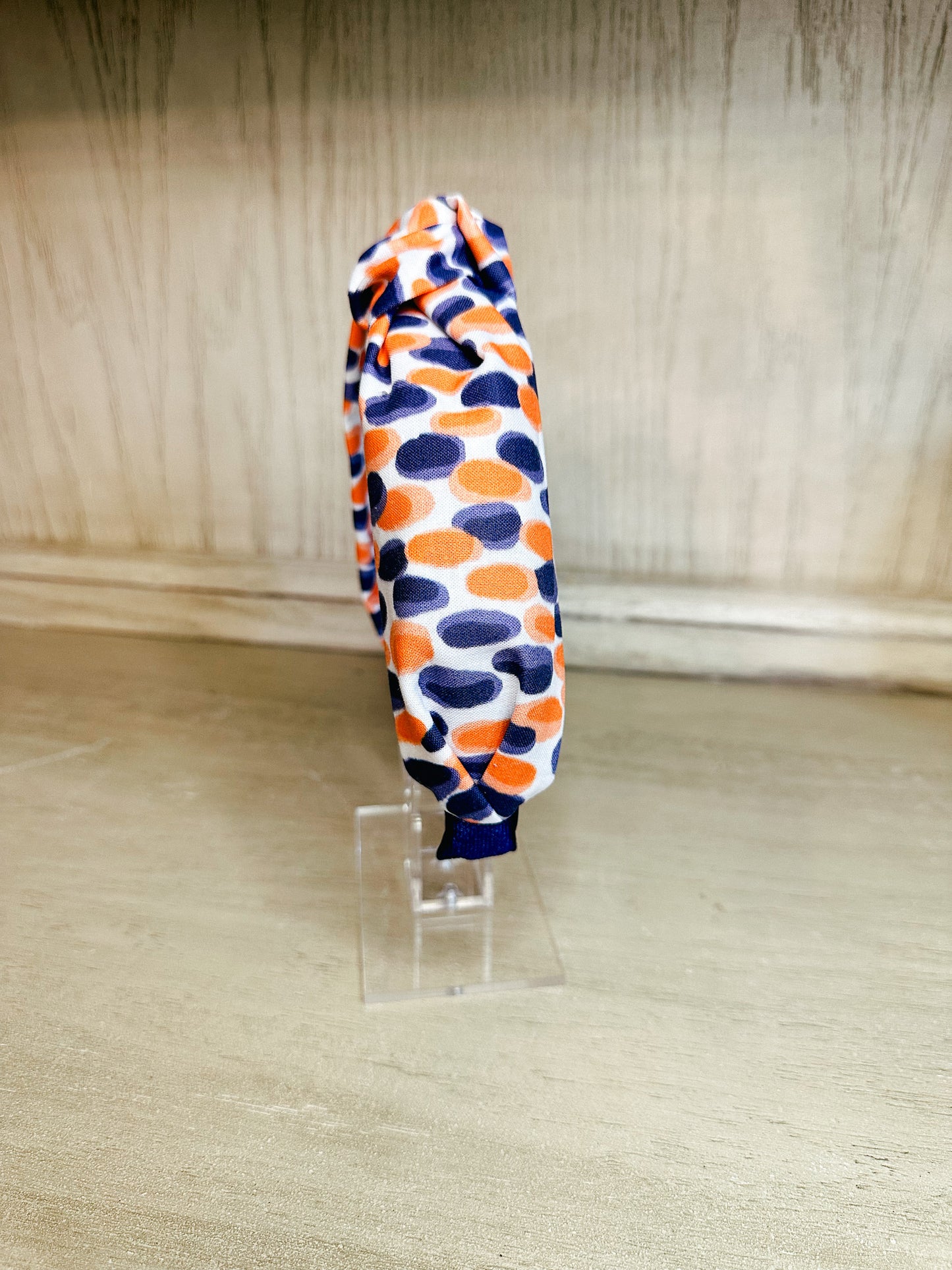 Navy and Orange Water Spots