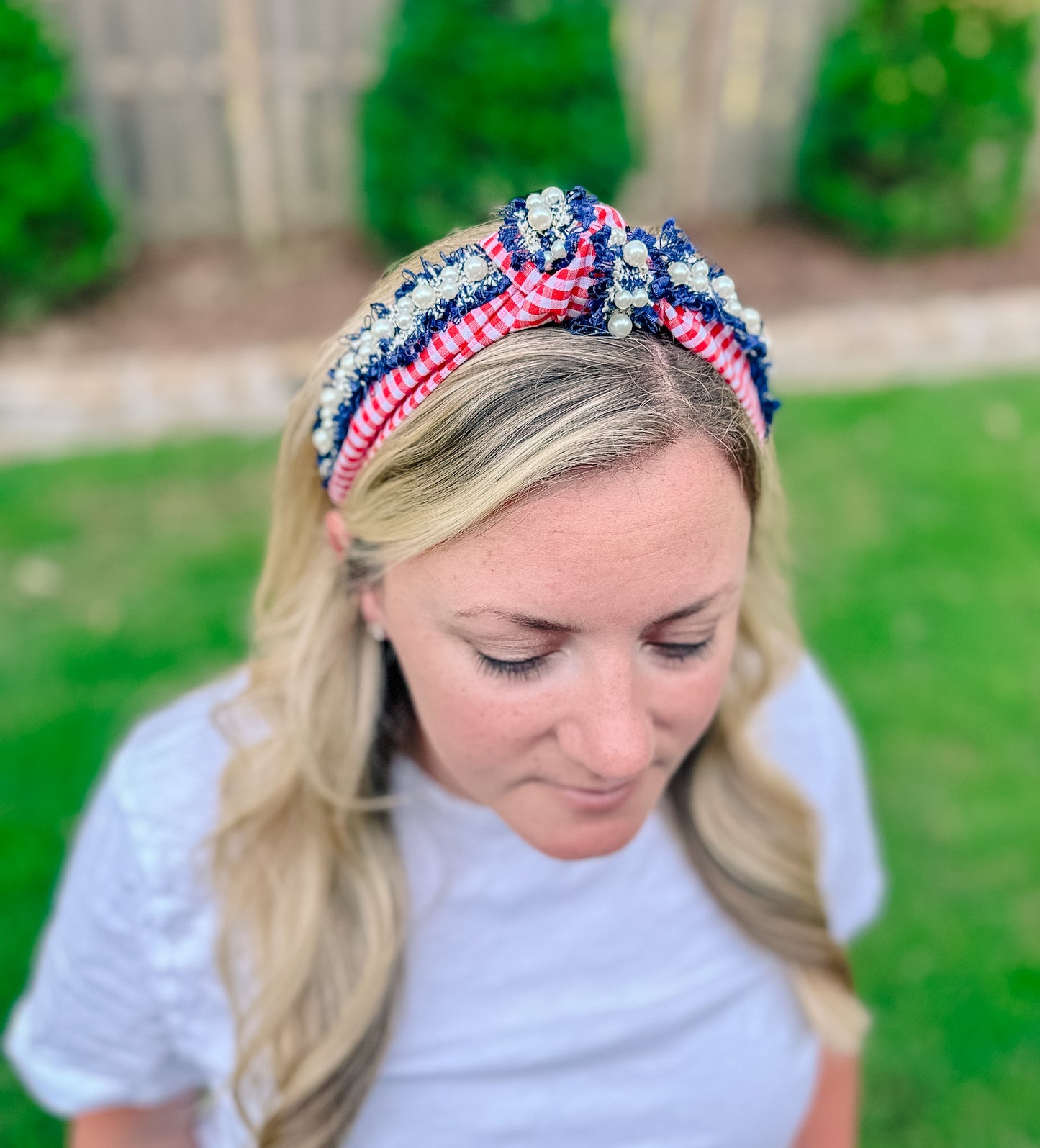 Ole Miss Pearls Headband