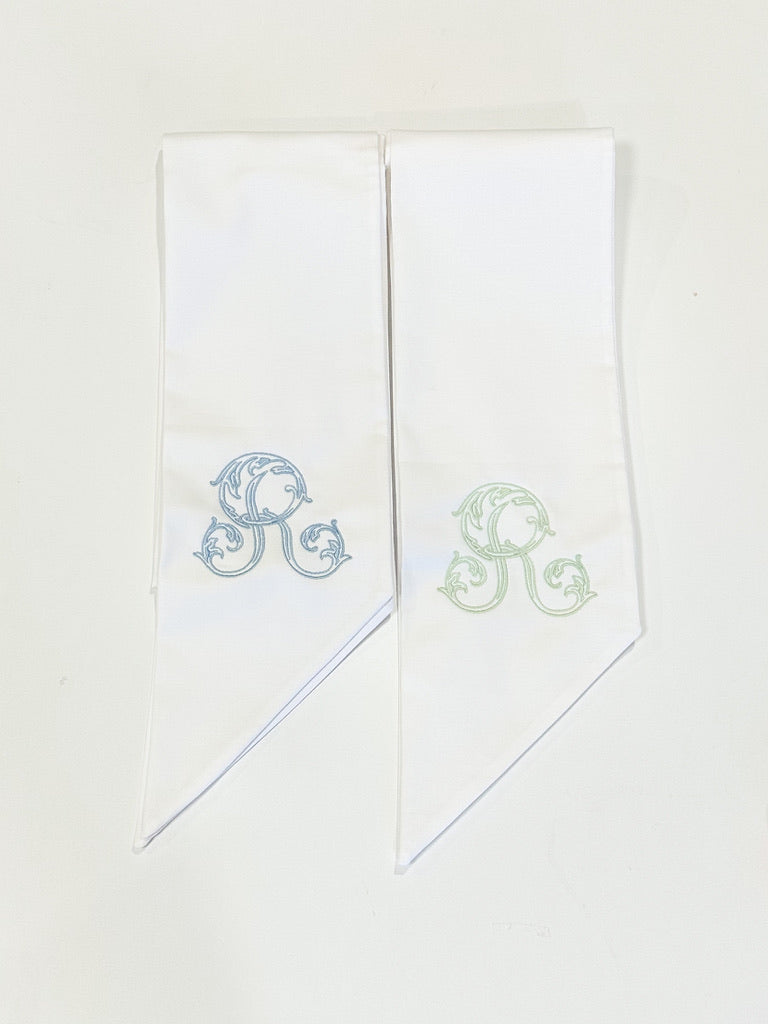 Wreath Sash- Single Side Embroidery