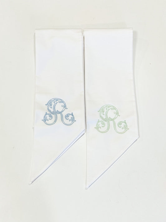 Wreath Sash- Single Side Embroidery