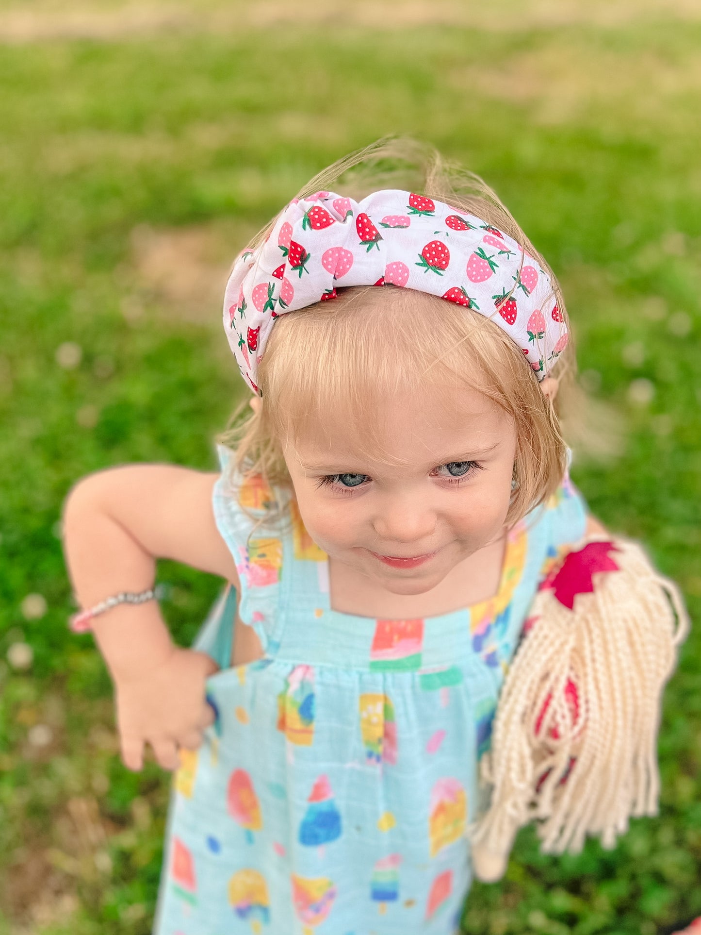 Red & Pink Strawberries Headband