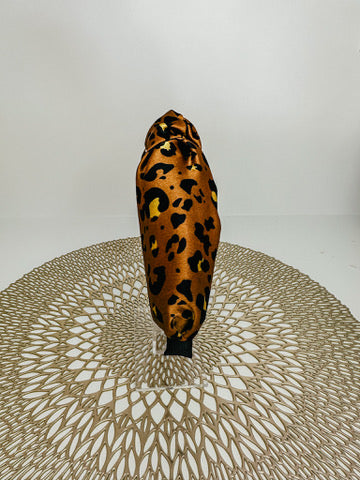 Silk Leopard Print Headband