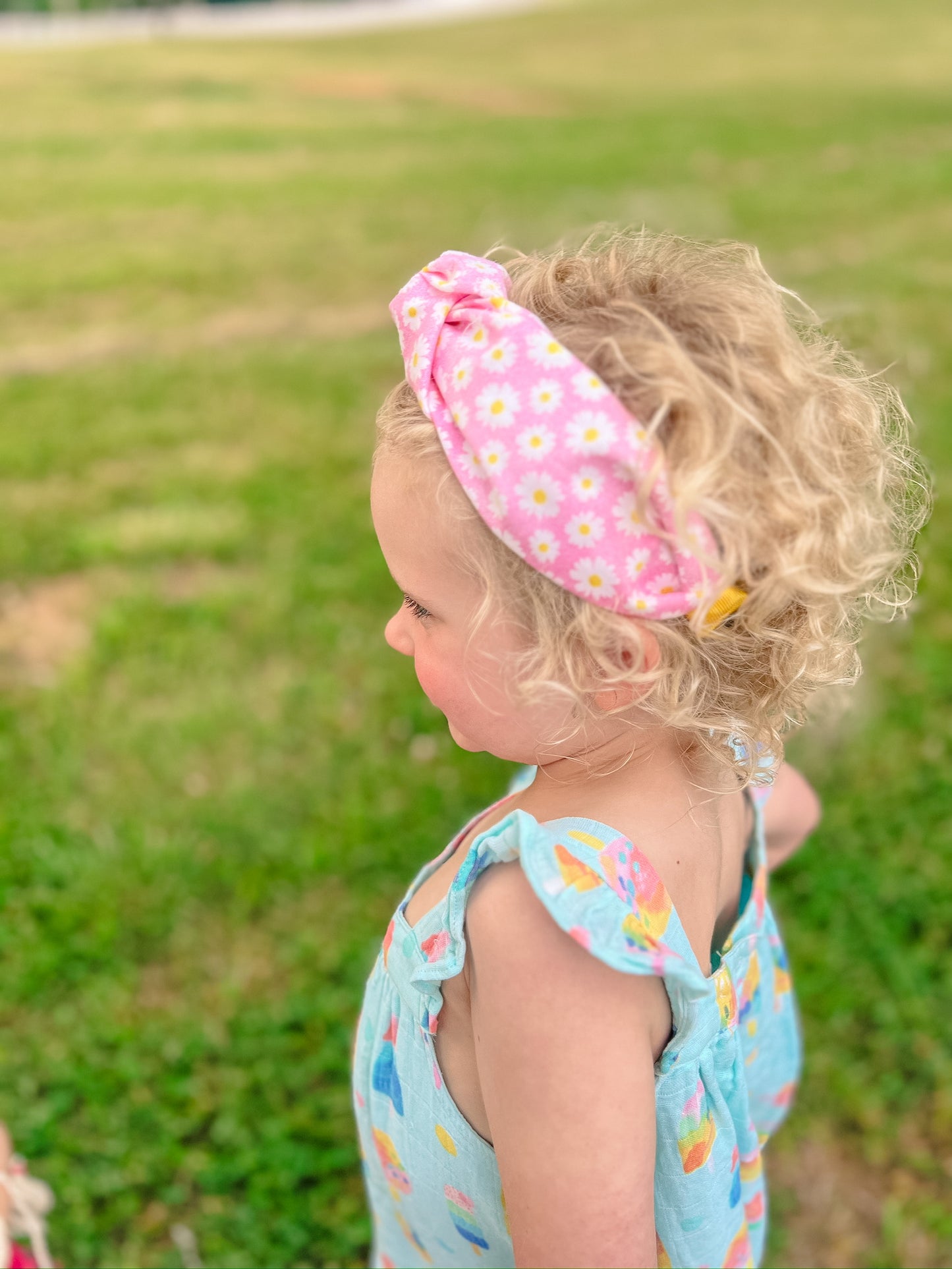 Pink Daisy Headband