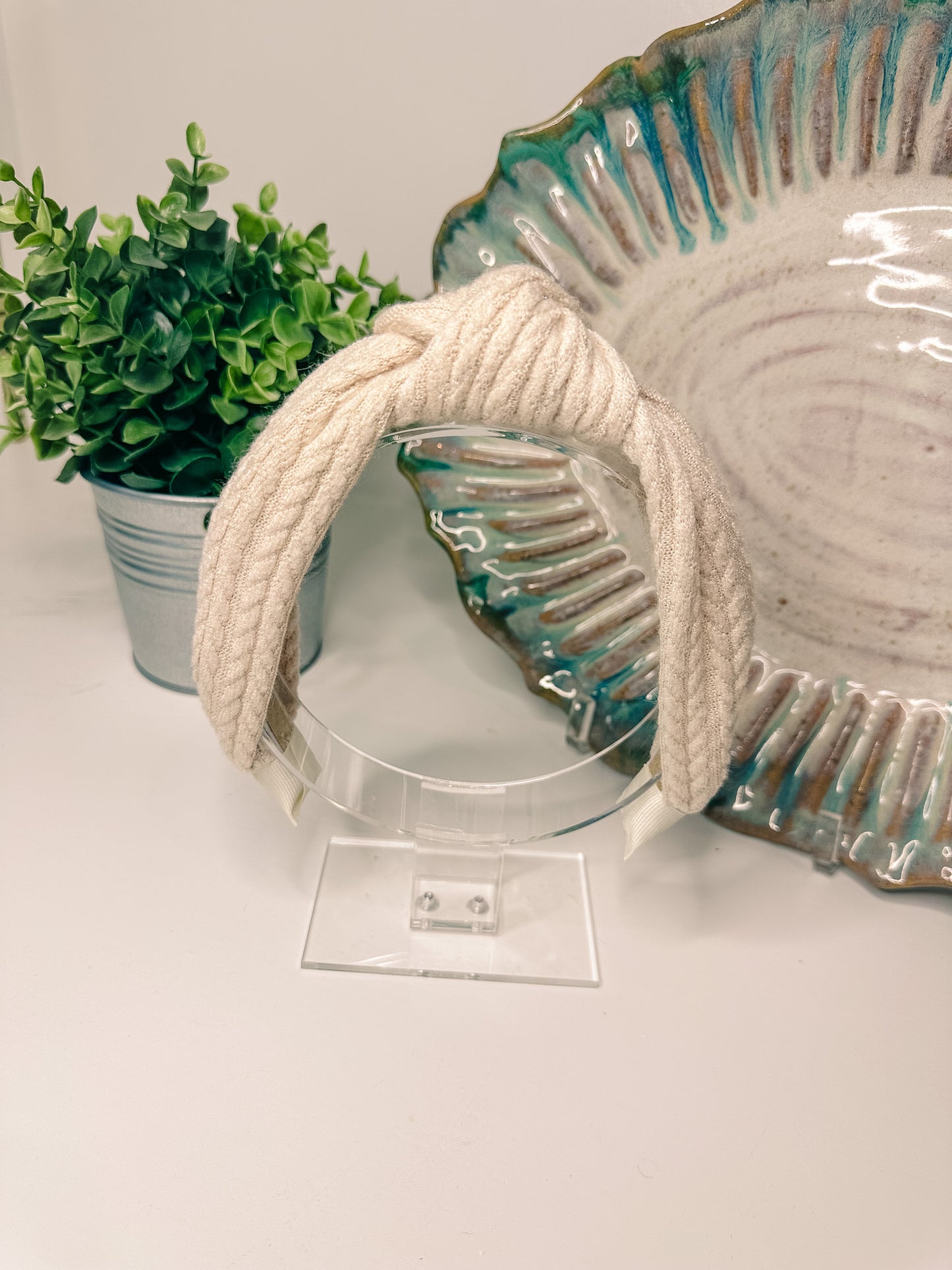 Cream Sweater Headband