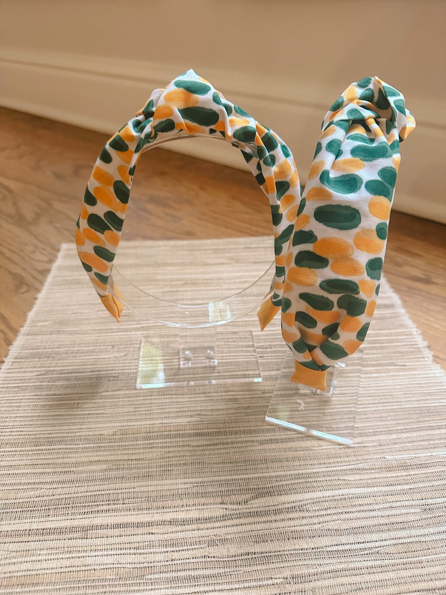 Green & Gold Watercolor Headband