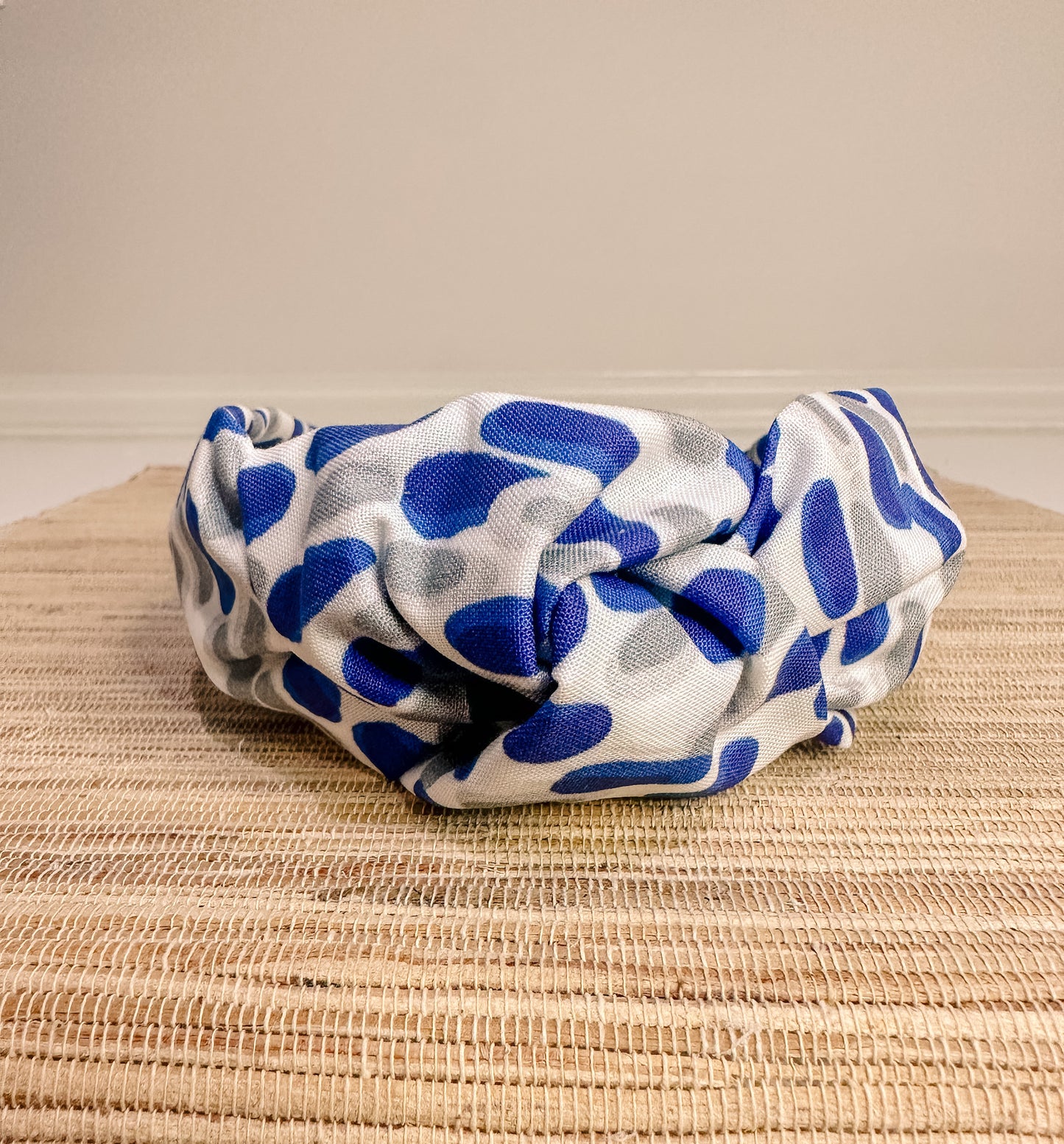 Blue & Silver Water Spots Headband