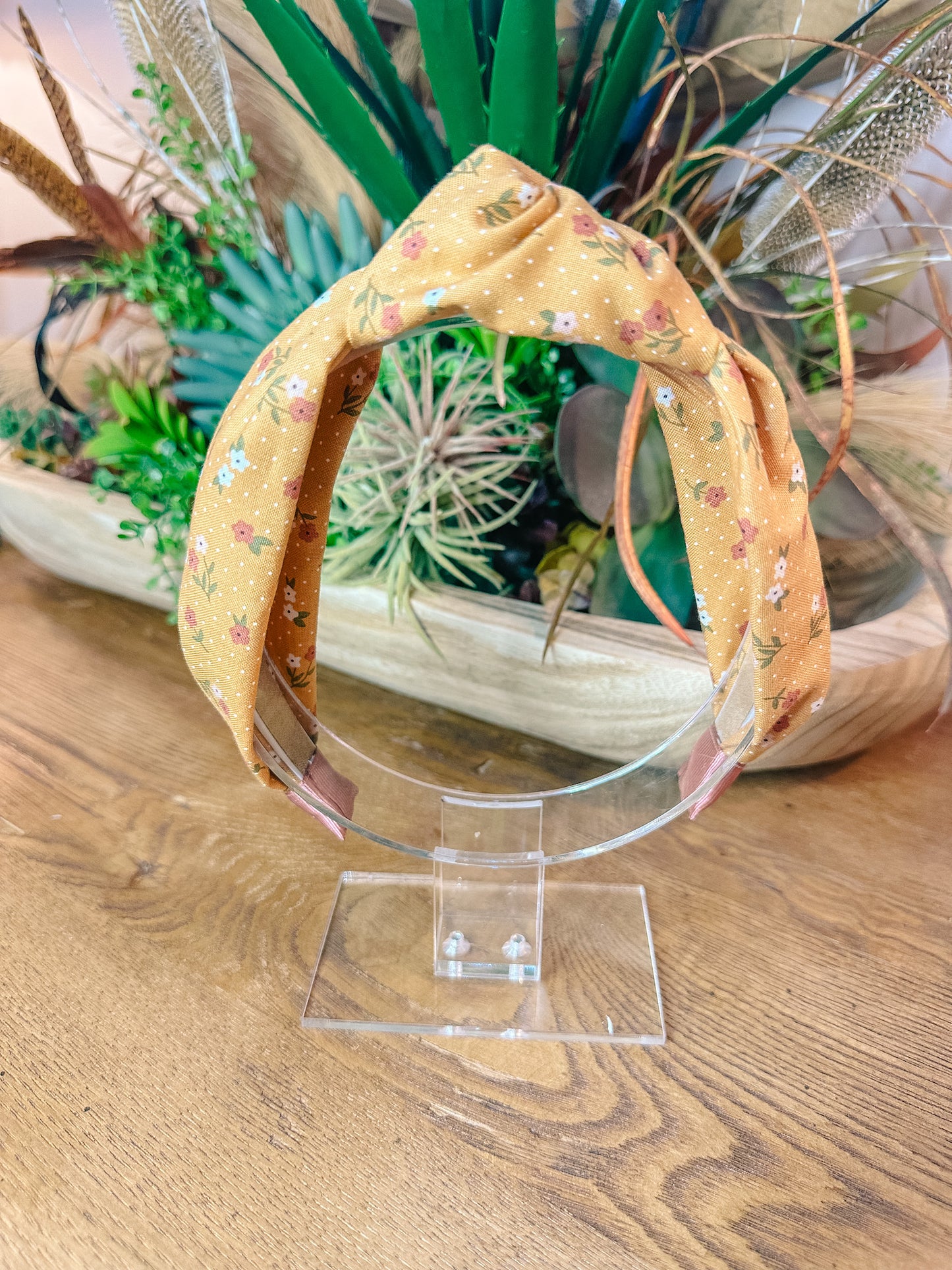 Tan Floral Headband