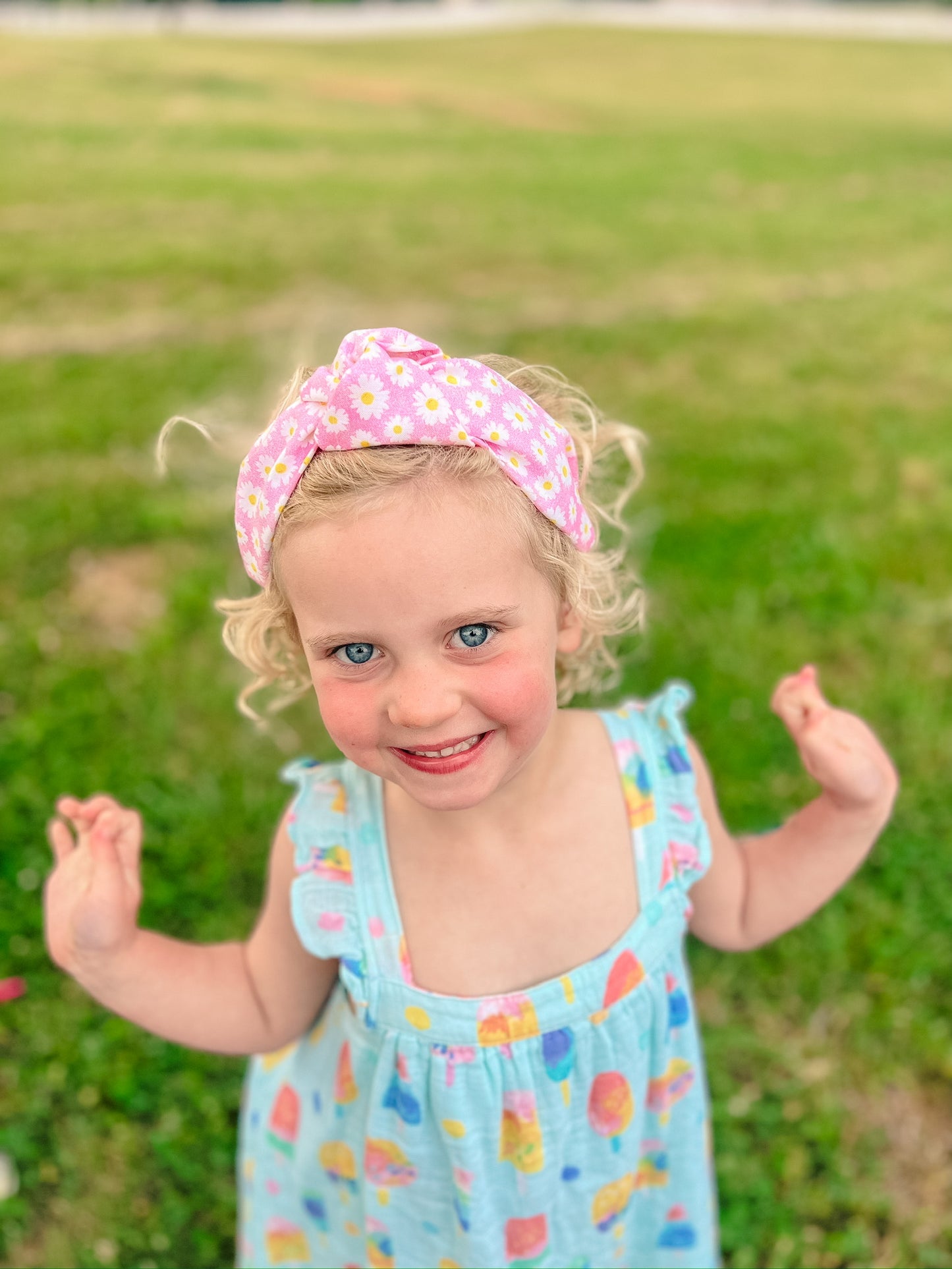 Pink Daisy Headband