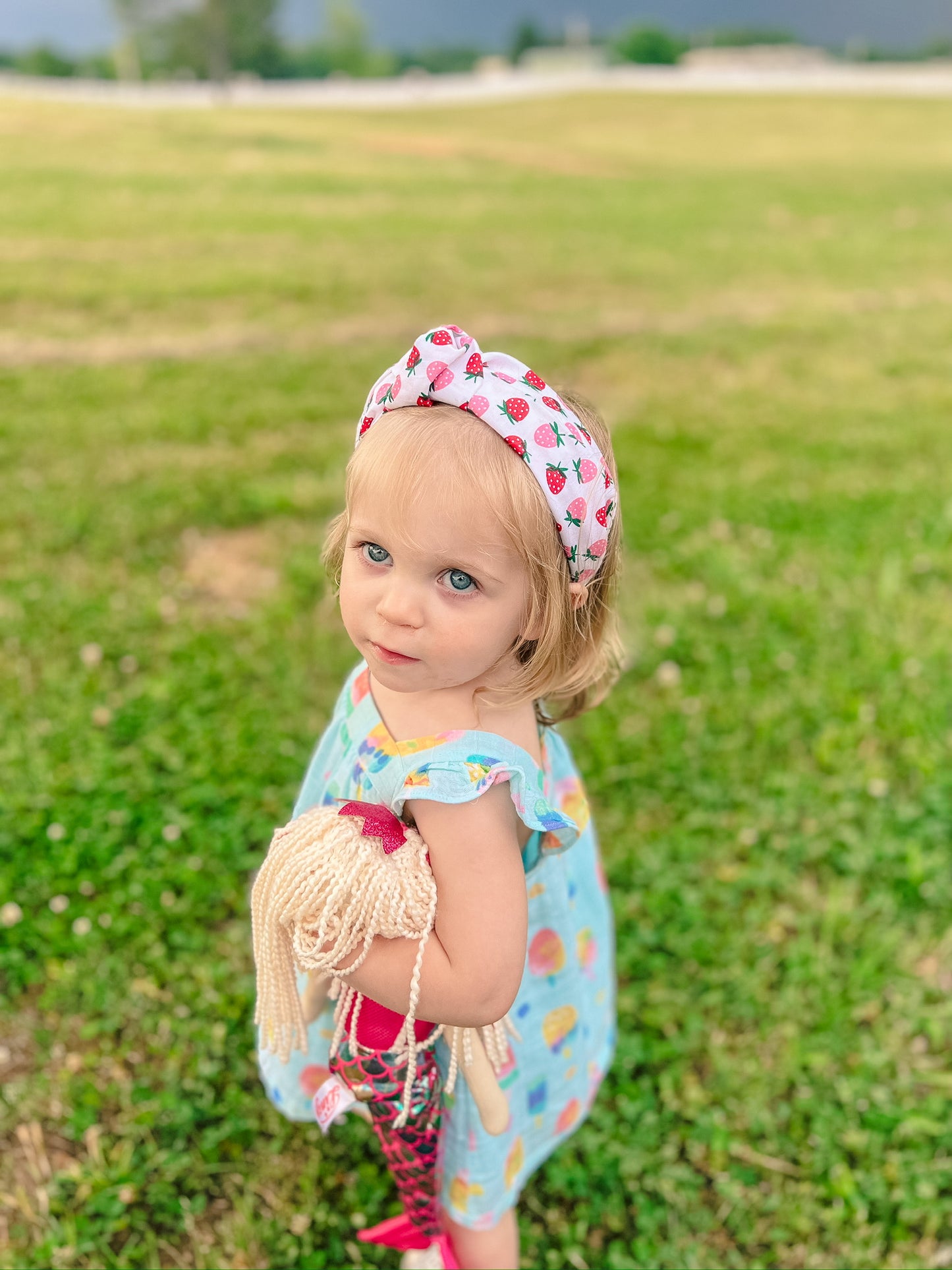 Red & Pink Strawberries Headband