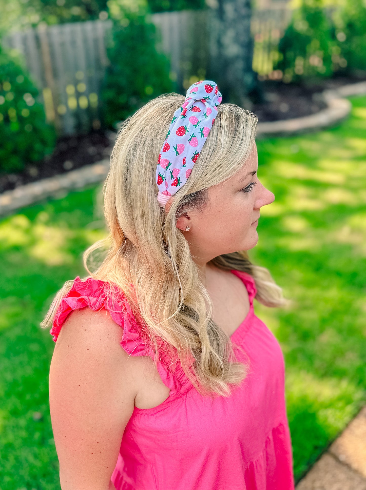 Red & Pink Strawberries Headband