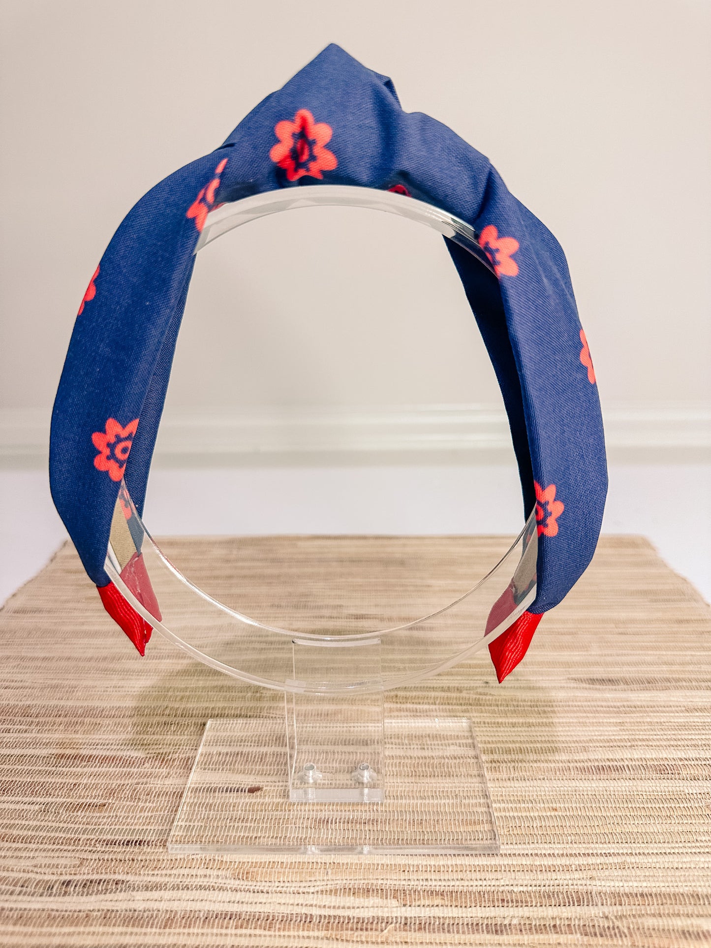 Ole Miss Navy w/ Red Flower Headband