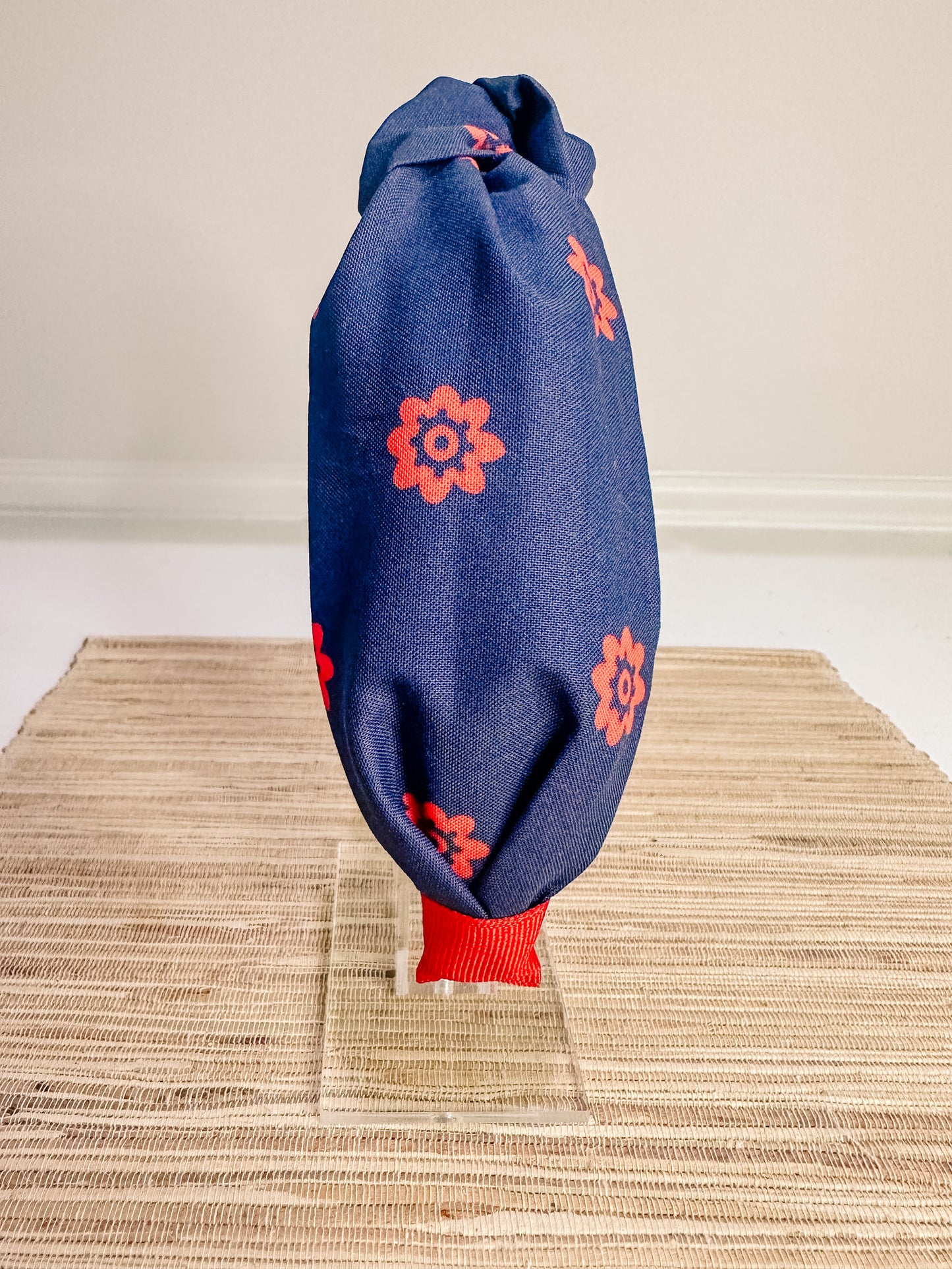 Ole Miss Navy w/ Red Flower Headband