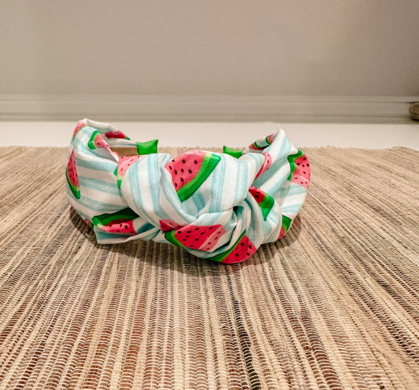 Blue Striped Watermelon Headband