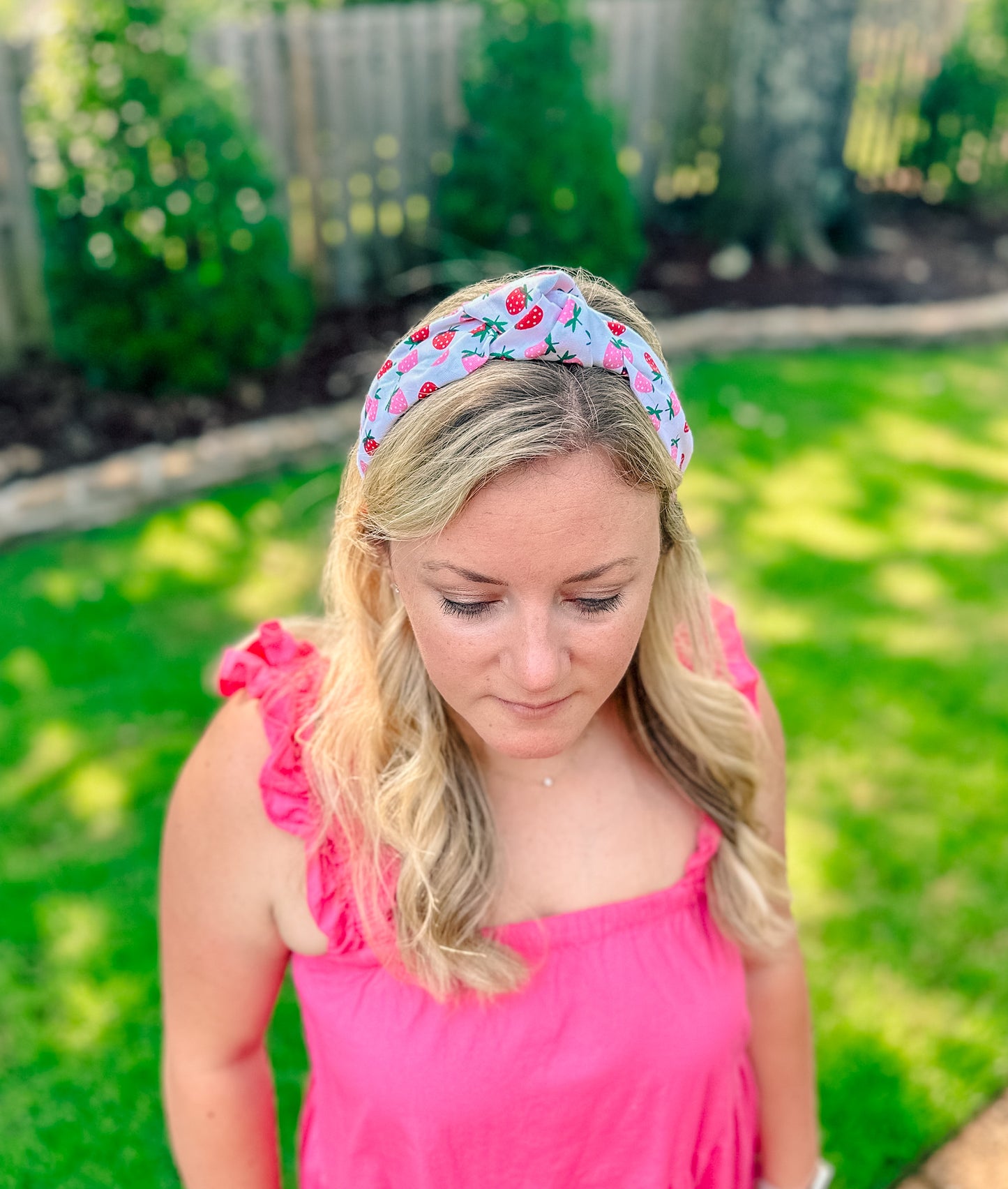 Red & Pink Strawberries Headband