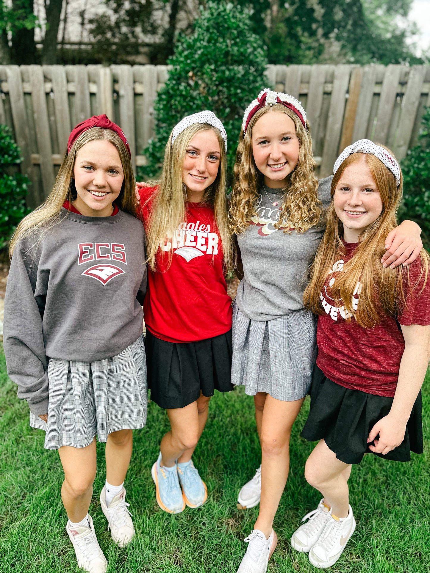 Cardinal Dots w/ Cardinal "eagles" Monogrammed Headband