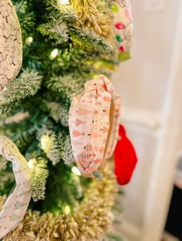 Pink Christmas Tree Headband