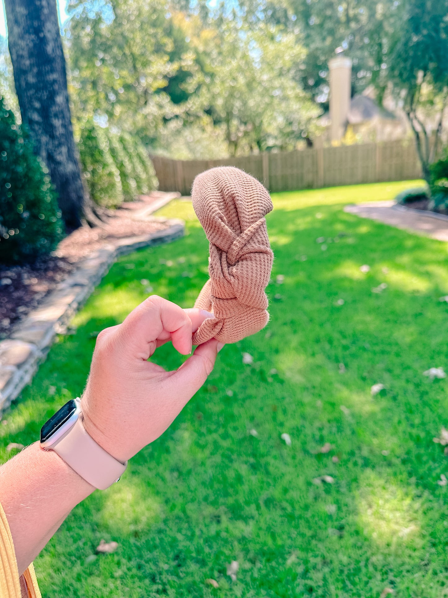 Tan Waffle Headband