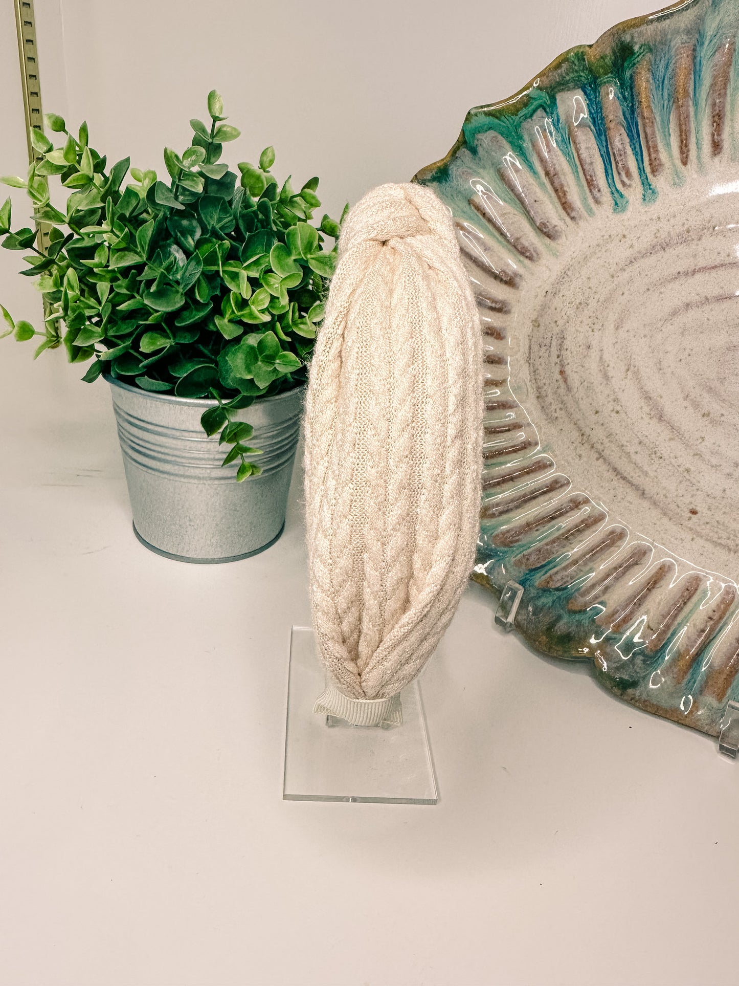 Cream Sweater Headband