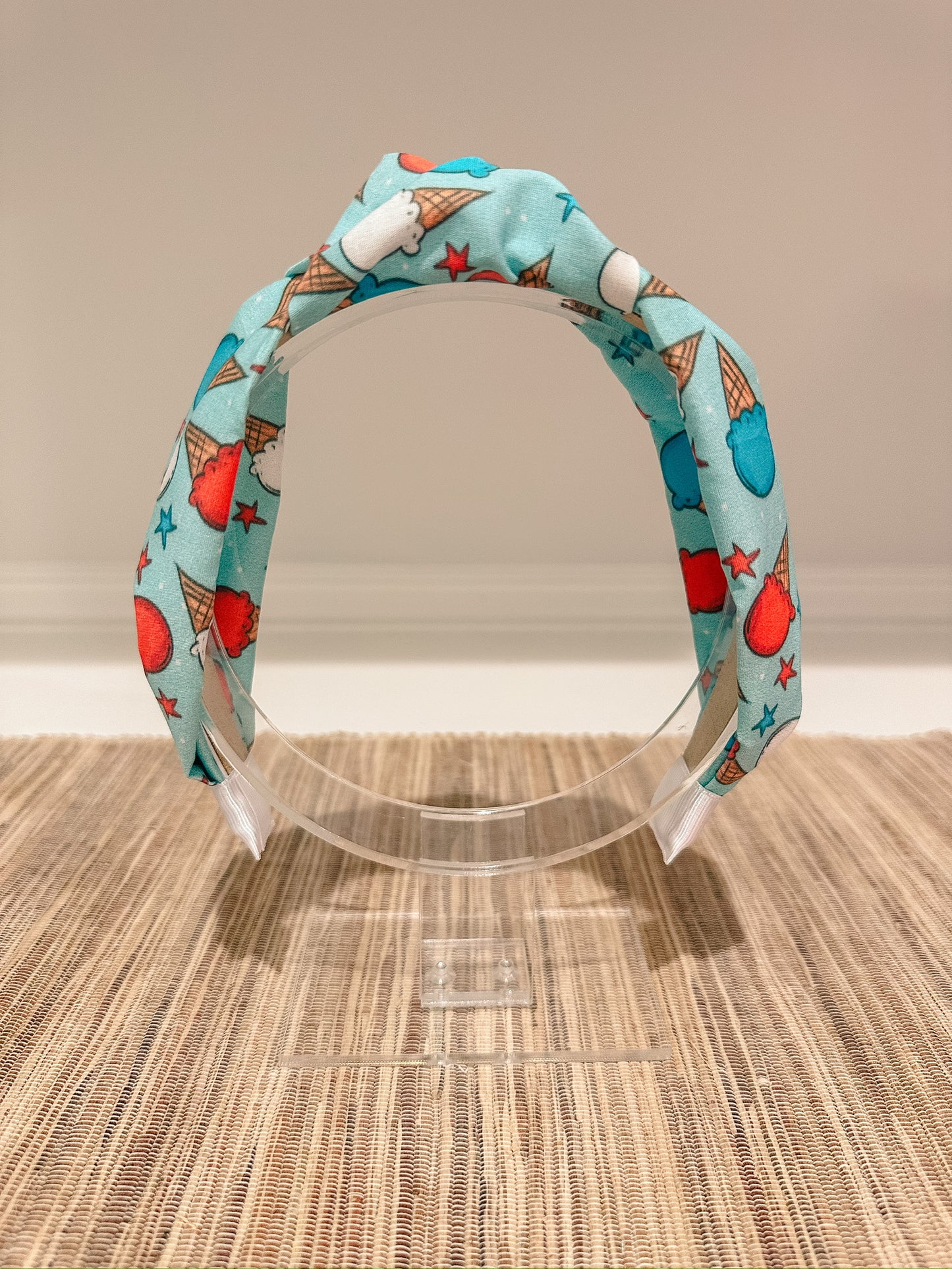 Red, White, and Blue Ice Cream Cone Headband