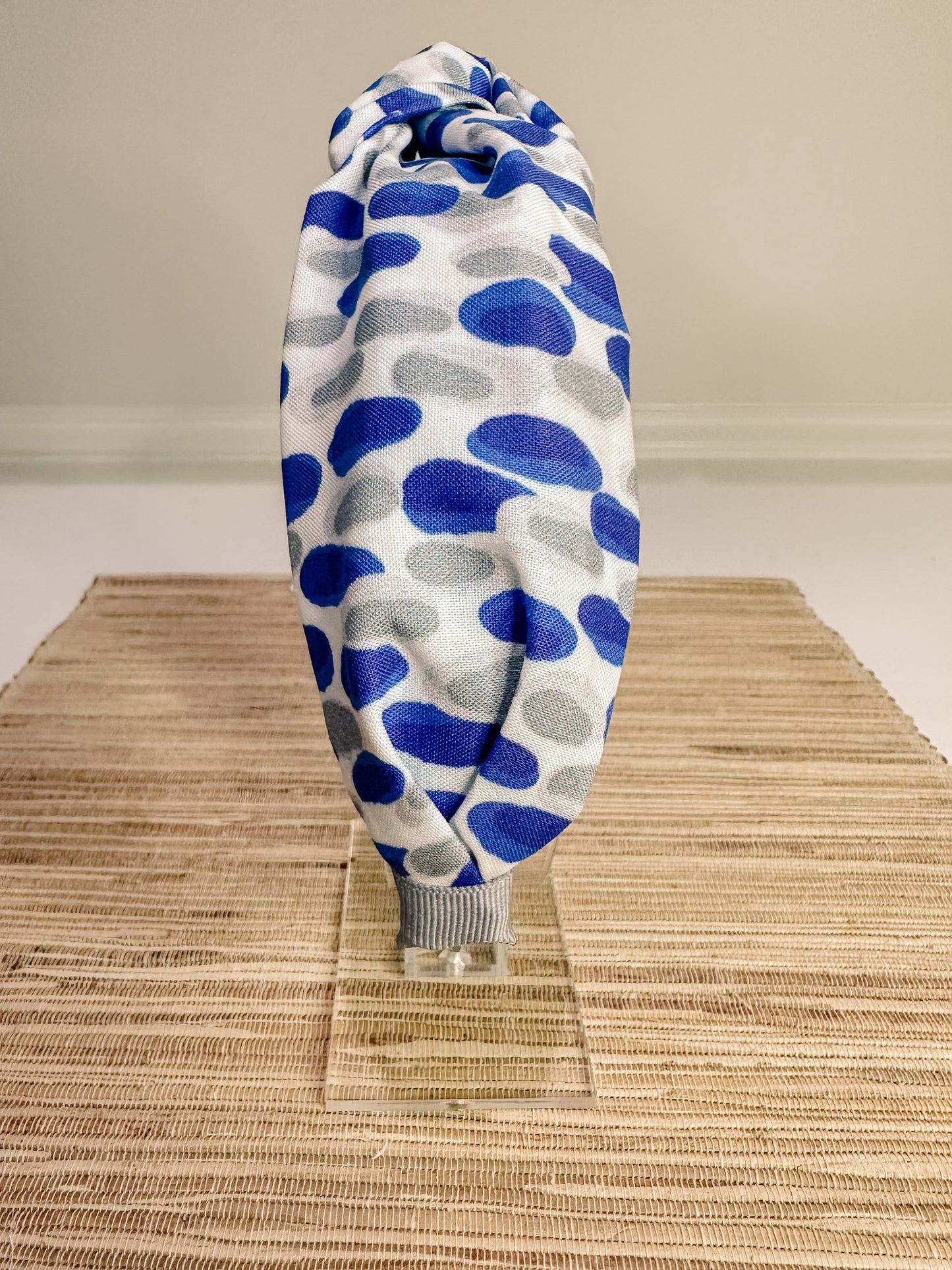 Blue & Silver Water Spots Headband