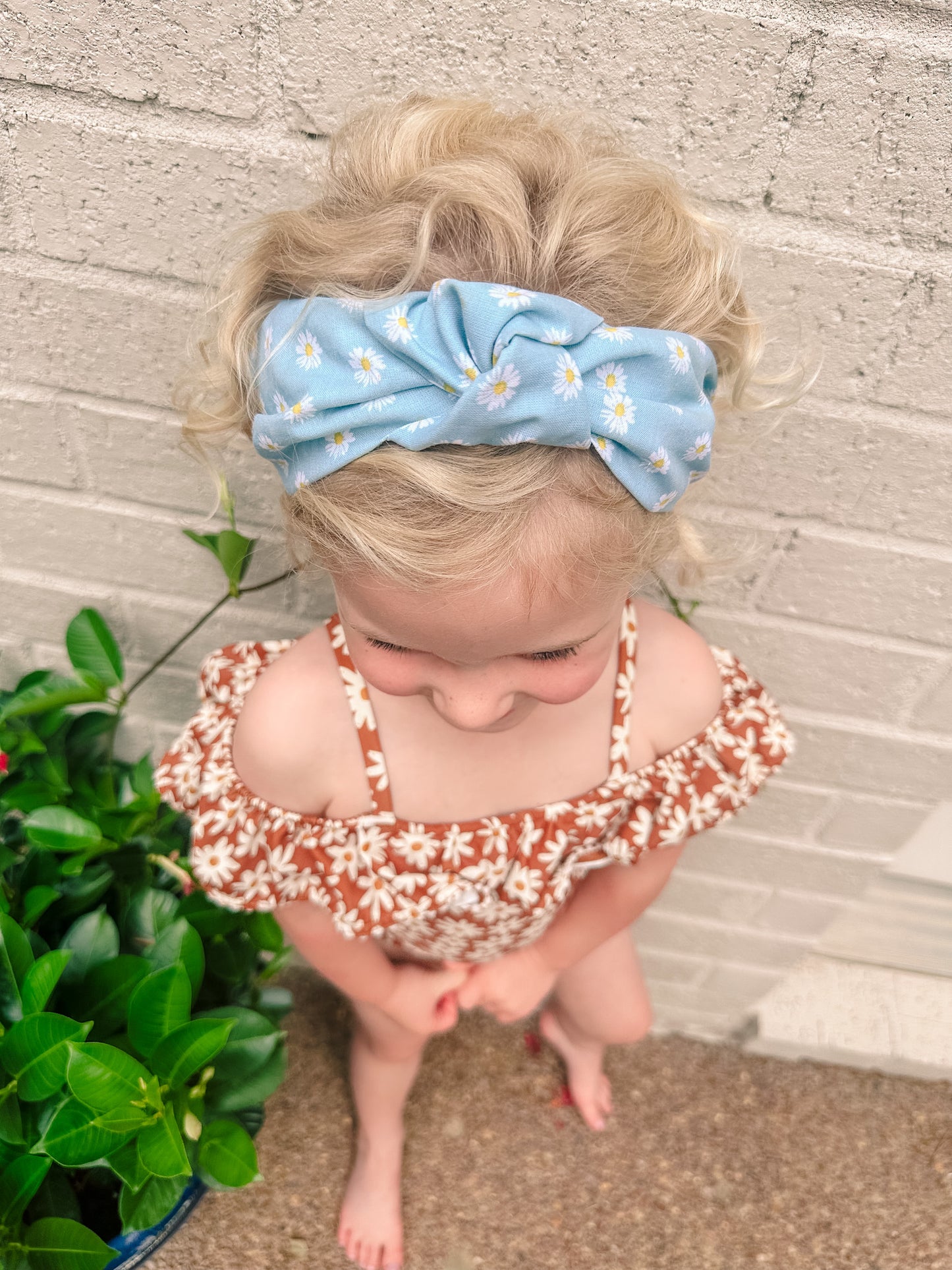 Blue Daisy Headband