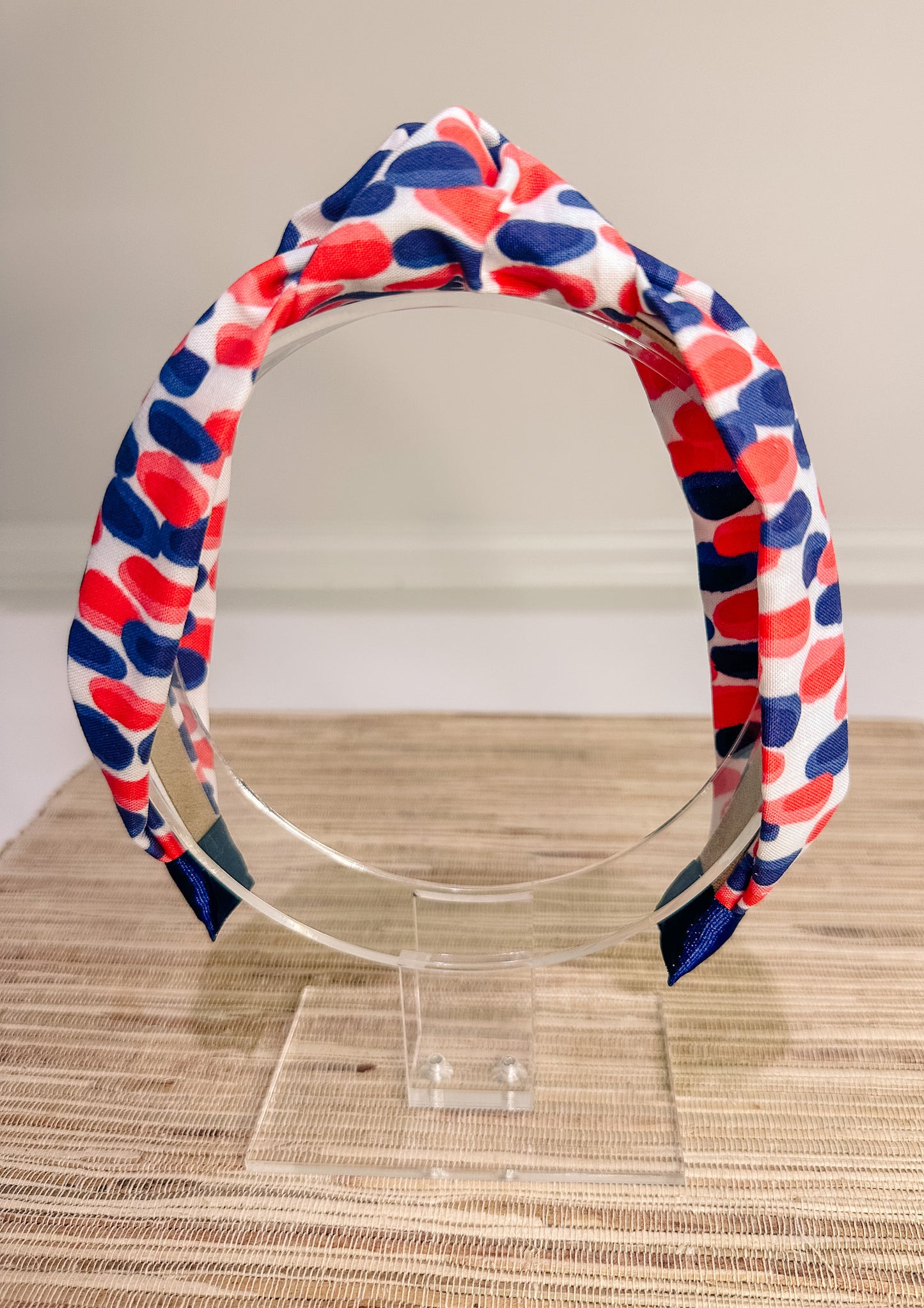 Red & Blue Water Spots Headband