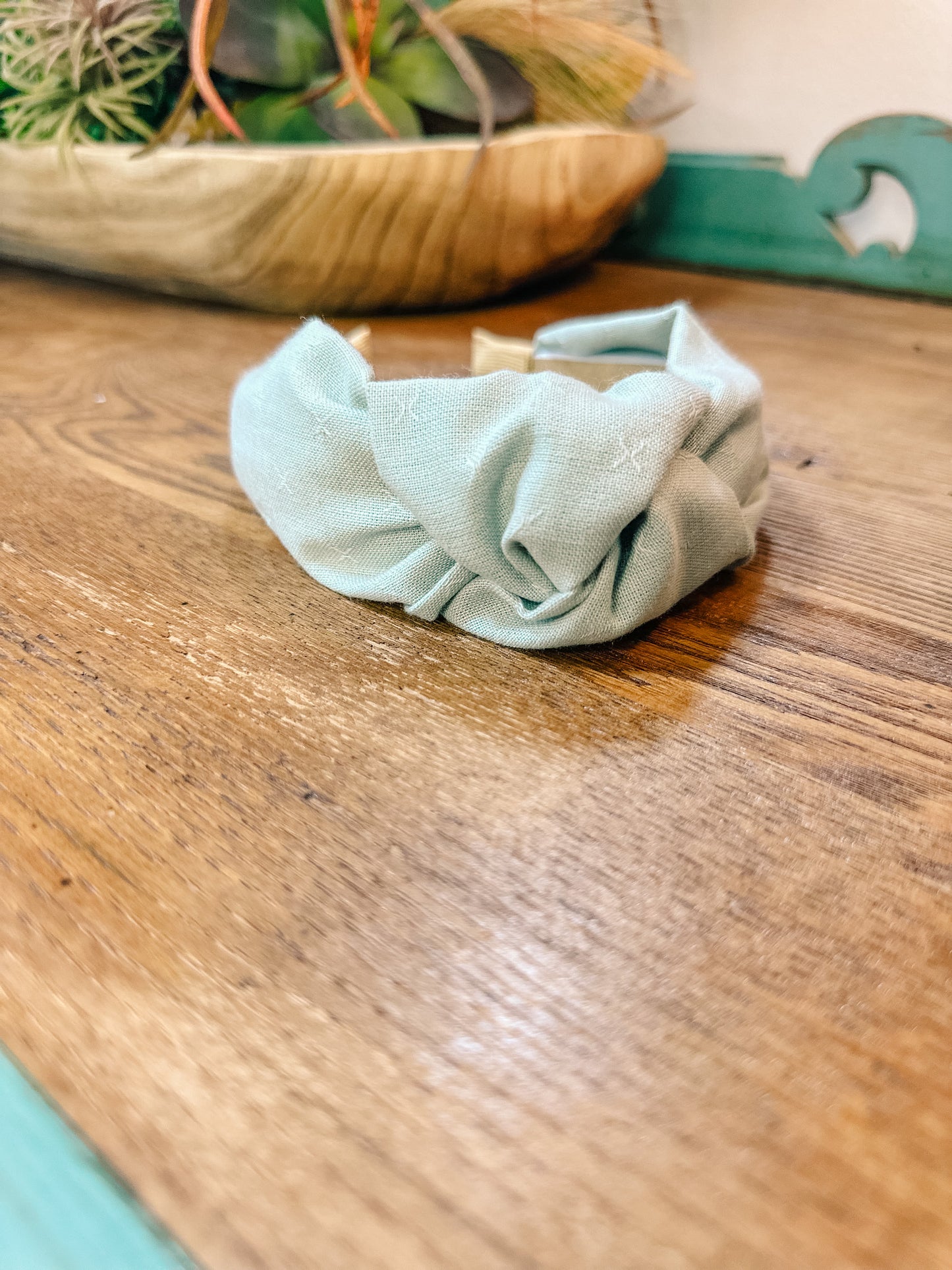 Blue Woven X Headband