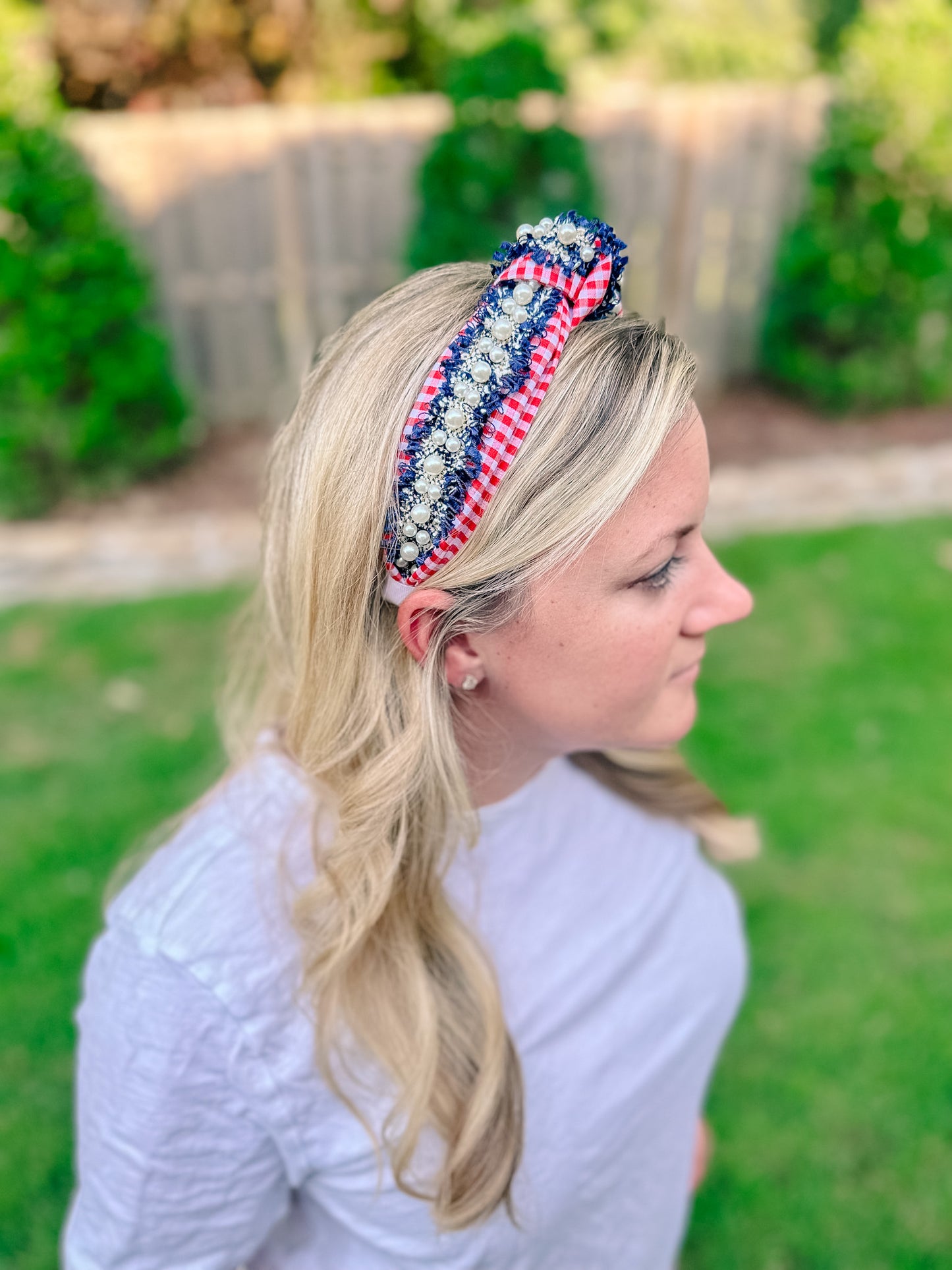 Ole Miss Pearls Headband