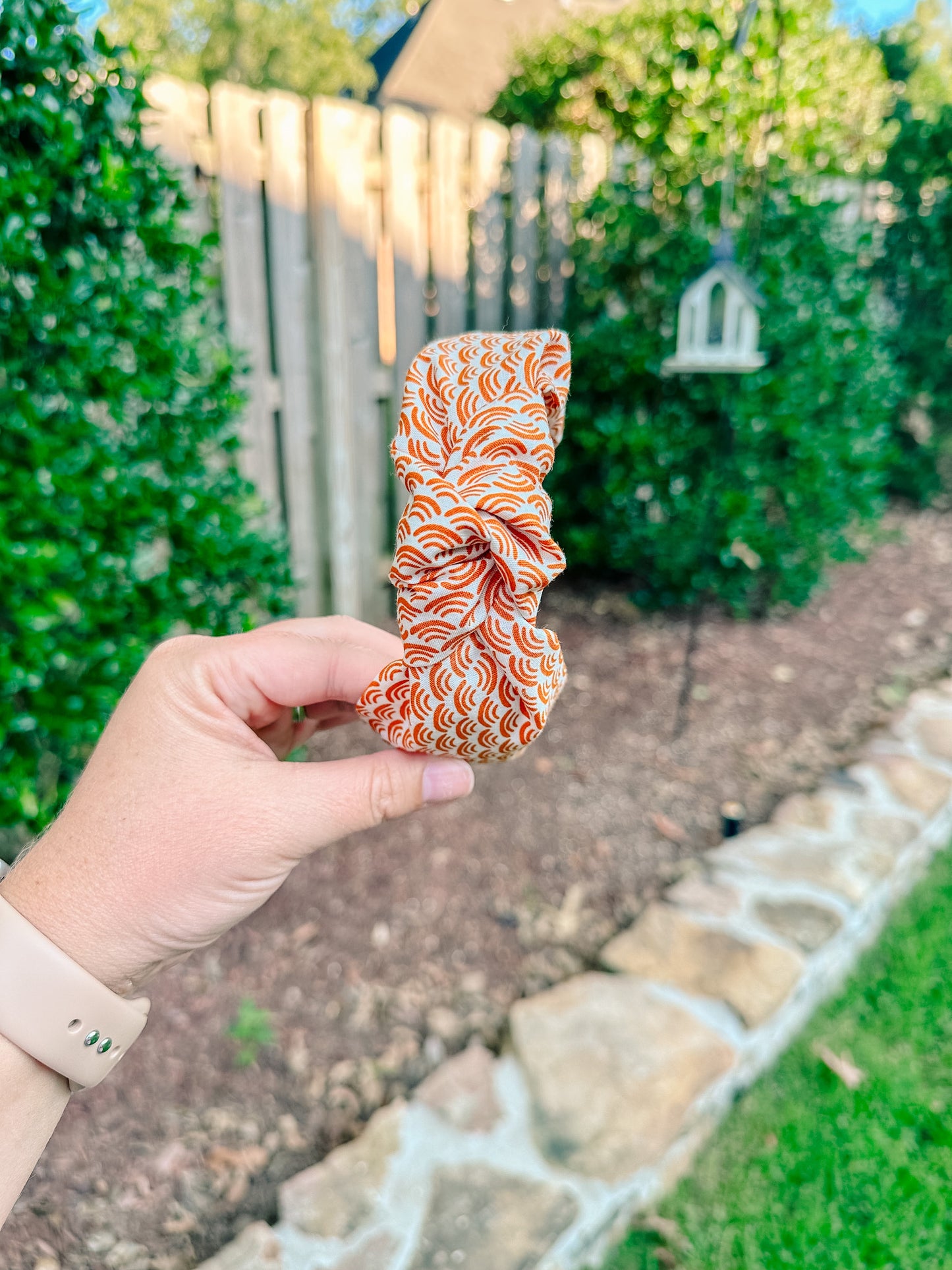 Rust Colored Rainbow Design Headband