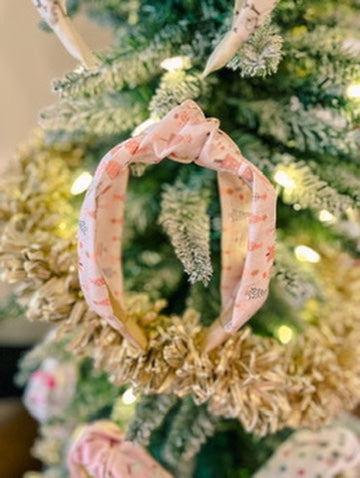 Pink Christmas Tree Headband