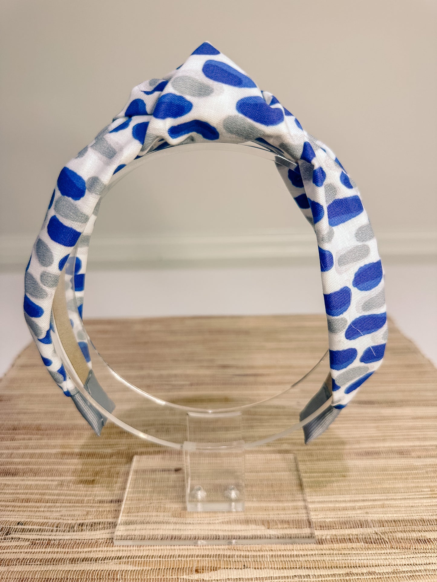 Blue & Silver Water Spots Headband