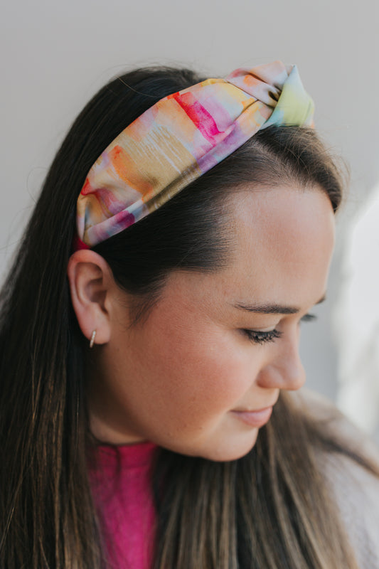 Multicolored Watercolor Headband